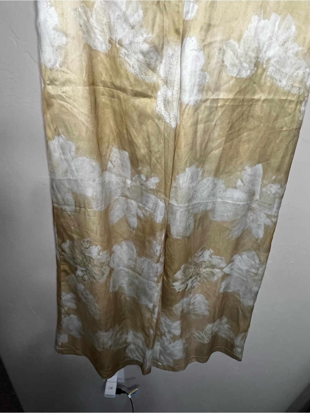 Commense NWT Semi Sheer Golden Romance Floral Print Wide Leg Palazzo Pants - Picture 4 of 12